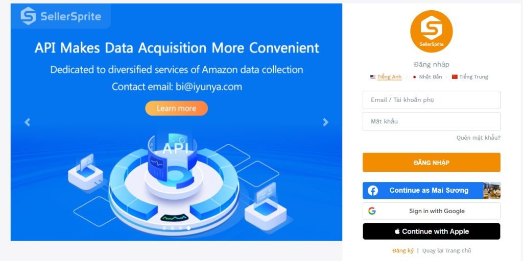 Đăng nhập SellerSprite