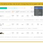Sắp xếp Từ khóa