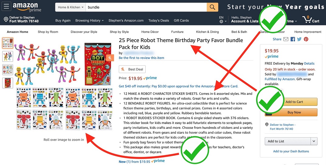 Thêm Amazon Product Bundle vào gian hàng của bạn