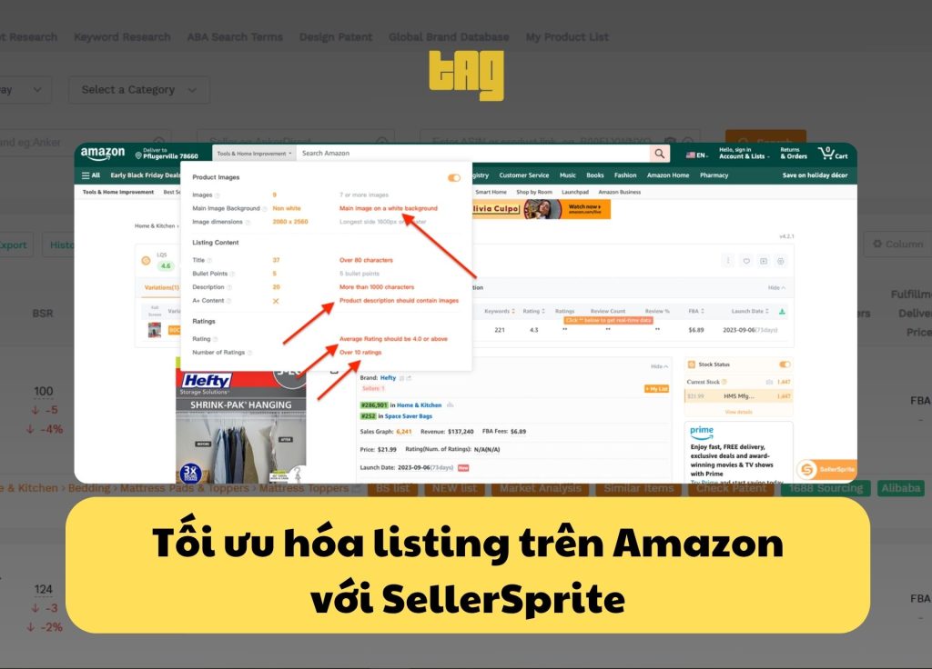 Tối ưu hóa listing trên Amazon với SellerSprite - chiến lược giúp tăng chuyển đổi