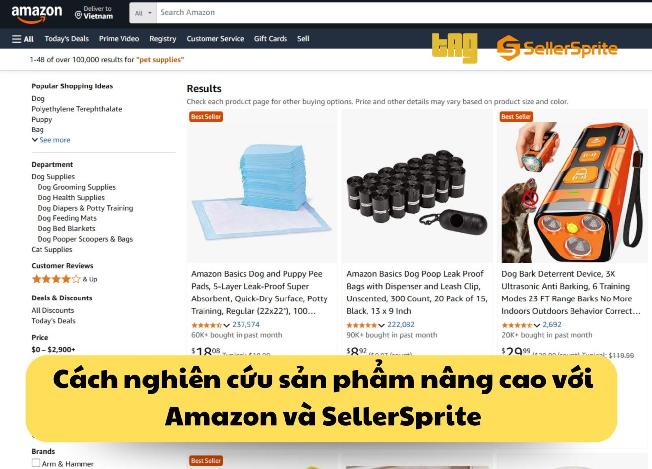 Cách nghiên cứu sản phẩm nâng cao với Amazon và SellerSprite